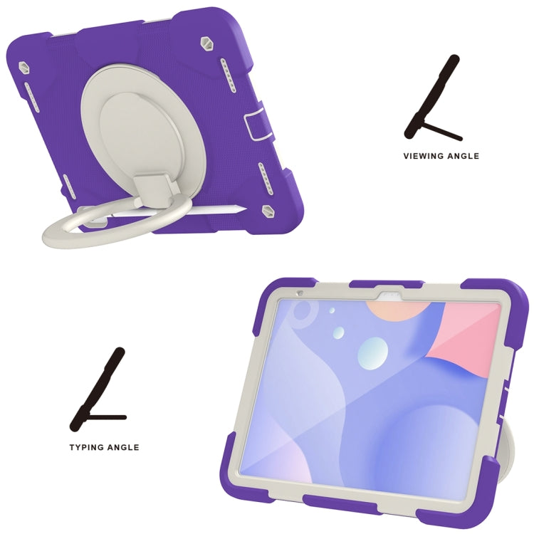 For iPad 2025 / 2022 360 Rotation PC+Silicone Tablet Case(Catharanthus Roseus) - iPad 2025 / 2022 Cases by PMC TechLife | Online Shopping South Africa | PMC TechLife | Buy Now Pay Later Mobicred
