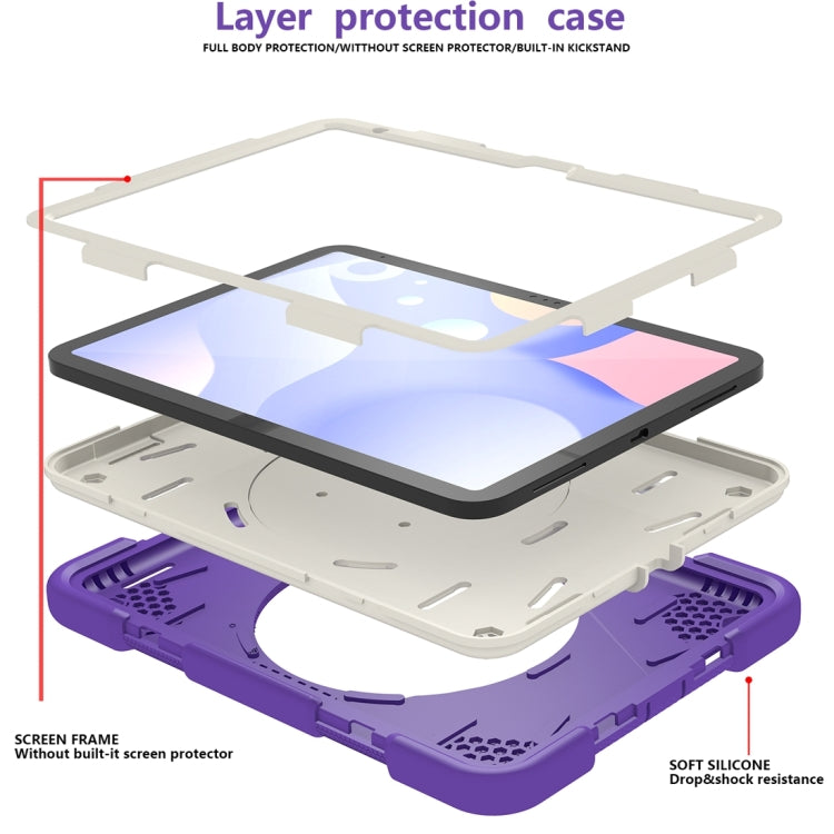 For iPad 2025 / 2022 360 Rotation PC+Silicone Tablet Case(Catharanthus Roseus) - iPad 2025 / 2022 Cases by PMC TechLife | Online Shopping South Africa | PMC TechLife | Buy Now Pay Later Mobicred