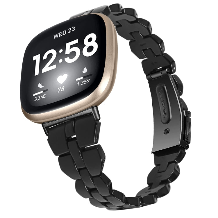 For Fitbit Versa 3 / Sense Universal Rhombus Resin Watch Band(Black) - free shipping - PMC TechLife - Order now!