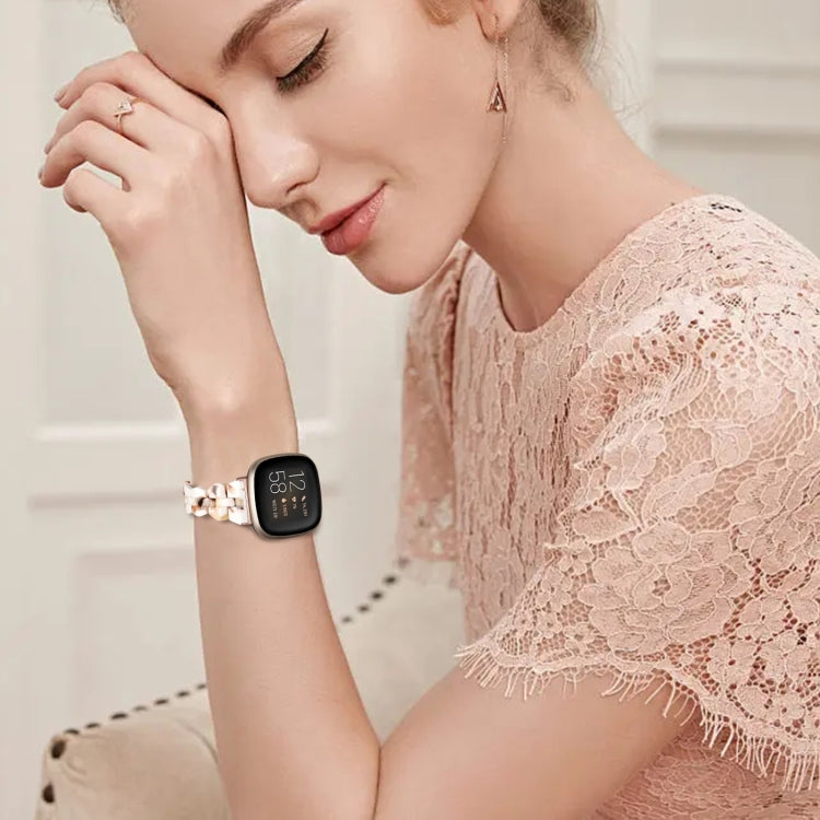For Fitbit Versa 4 / Sense 2 Universal Rhombus Resin Watch Band(Nougat) - free shipping - PMC TechLife - Order now!