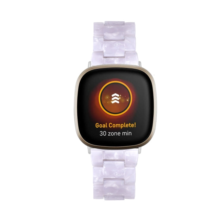 For Fitbit Versa 4 / Sense 2 Universal Resin Watch Band(Shiny White) - free shipping - PMC TechLife - Order now!