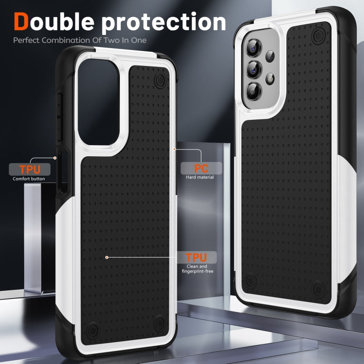 For Samsung Galaxy A13 4G PC + TPU Shockproof Protective Phone Case(White+Black) - free shipping - PMC TechLife - Order now!