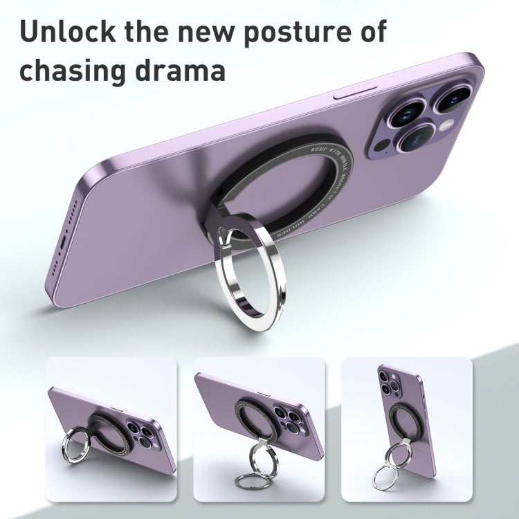 Car Magnetic Dual Axis Ring Phone Holder(Frosted Black) - Ring Holder by PMC TechLife | Online Shopping South Africa | PMC TechLife