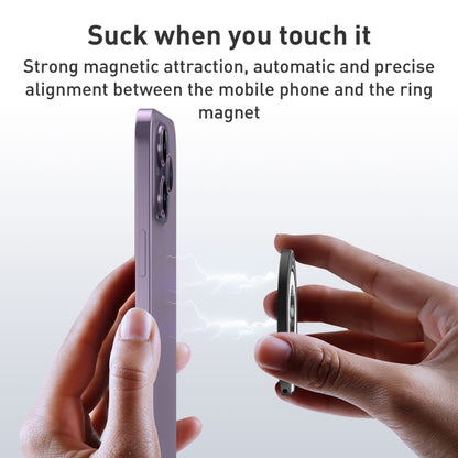 Car Magnetic Dual Axis Ring Phone Holder(Frosted Purple) - Ring Holder by PMC Jewellery | Online Shopping South Africa | PMC Jewellery