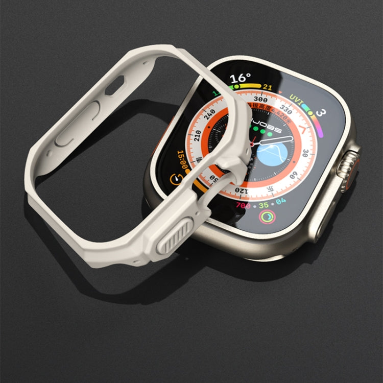 For Apple Watch Ultra 49mm Mijobs Ultra-thin Bezel PC Watch Case(khaki Green) - Watch Cases by MIJOBS | Online Shopping South Africa | PMC TechLife | Buy Now Pay Later Mobicred