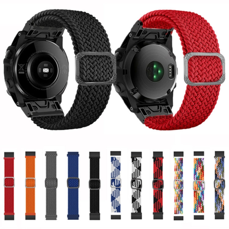 Compatible with Garmin Fenix 7X Adjustable Nylon Braided Elasticity Watch Band(Red) - free shipping - PMC TechLife - Order now!