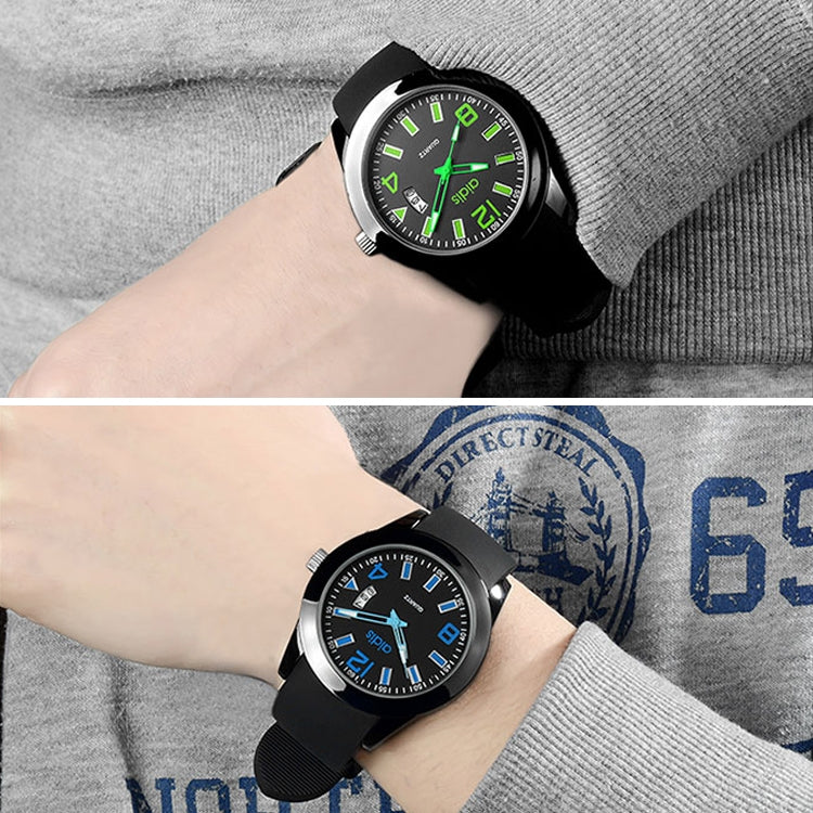 addies MY-1601 Regular Version Silicone Watchstrap Quartz Watch, Support Calendar, Size:S (Blue) - Silicone Strap Watches by addies | Online Shopping South Africa | PMC Jewellery | Buy Now Pay Later Mobicred