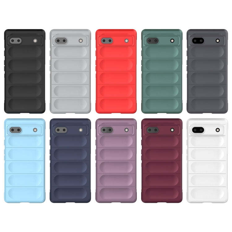 For Google Pixel 6a Magic Shield TPU + Flannel Phone Case(Grey) - Google Cases by PMC TechLife | Online Shopping South Africa | PMC TechLife | Buy Now Pay Later Mobicred