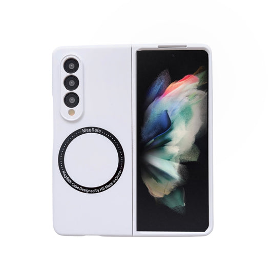 For Samsung Galaxy Z Fold3 5G Skin Feel MagSafe Magnetic Phone Case(White) - Galaxy Phone Cases by PMC Jewellery | Online Shopping South Africa | PMC Jewellery