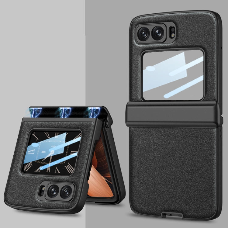 For Motorola Razr 2022 GKK Magnetic Folding Shockproof Leather Phone Case(Black) - Motorola Cases by GKK | Online Shopping South Africa | PMC Jewellery | Buy Now Pay Later Mobicred