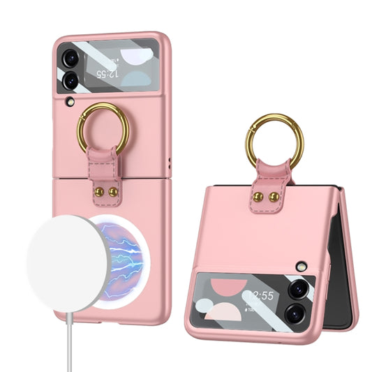 For Samsung Galaxy Z Flip3 5G GKK MagSafe Ultrathin Integrated Shockproof Phone Case with Ring Holder(Pink) - Galaxy Phone Cases by GKK | Online Shopping South Africa | PMC Jewellery | Buy Now Pay Later Mobicred