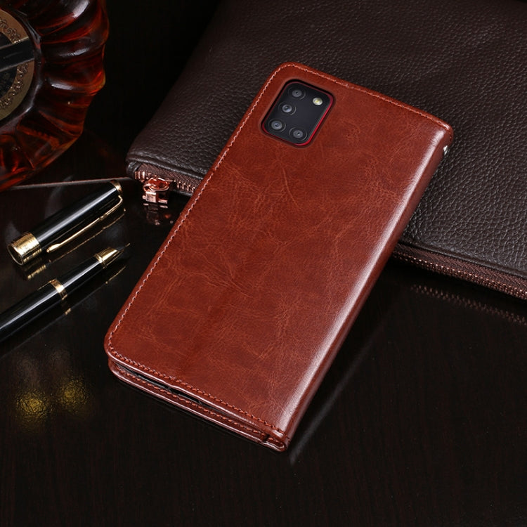 For Galaxy A31 idewei Crazy Horse Texture Horizontal Flip Leather Case with Holder & Card Slots & Wallet(Black) - free shipping - PMC TechLife - Order now!