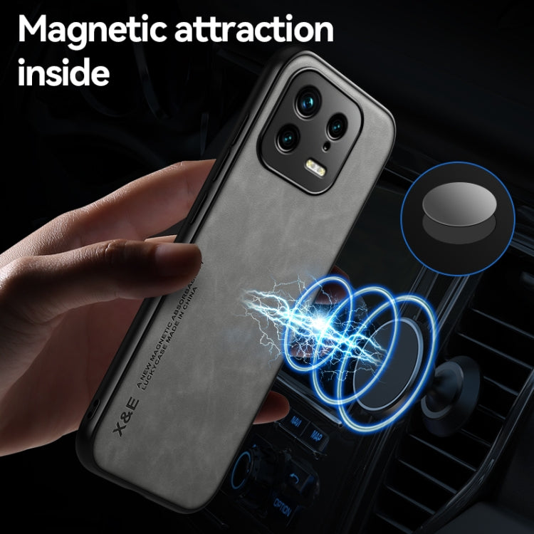 For Xiaomi 13 Skin Feel Magnetic Leather Back Phone Case(Green) - free shipping - PMC TechLife - Order now!