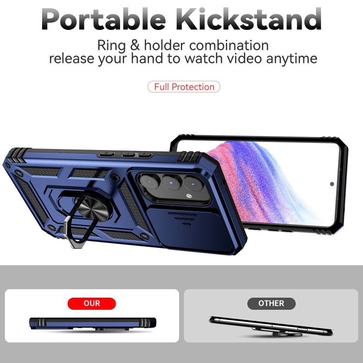 For Samsung Galaxy A54 5G Sliding Camshield Holder Phone Case(Blue) - free shipping - PMC TechLife - Order now!