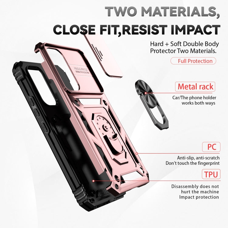 For Samsung Galaxy A54 5G Sliding Camshield Holder Phone Case(Rose Gold) - free shipping - PMC TechLife - Order now!