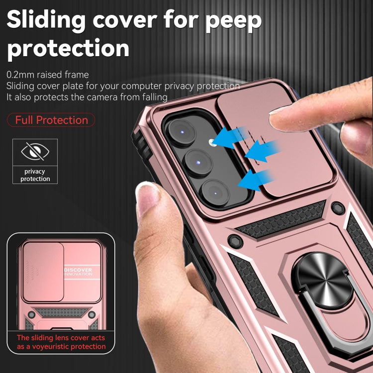 For Samsung Galaxy A54 5G Sliding Camshield Holder Phone Case(Rose Gold) - free shipping - PMC TechLife - Order now!