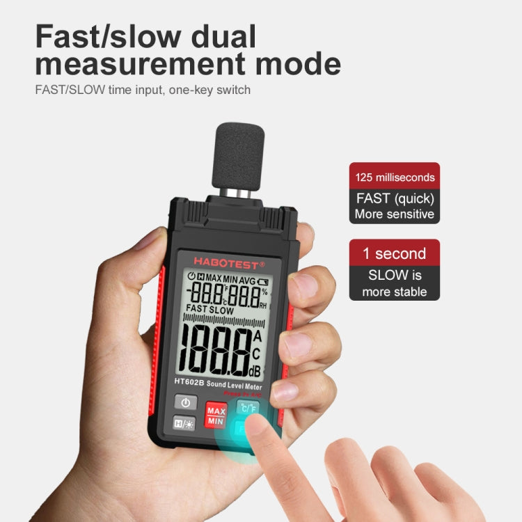 HABOTEST HT602B Multifunctional Digital Display Noise Decibel Tester - Light & Sound Meter by HABOTEST | Online Shopping South Africa | PMC Jewellery | Buy Now Pay Later Mobicred