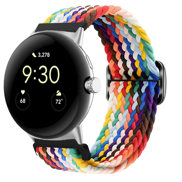 For Google Pixel Watch Buckle Nylon Braided Watch Band(Rainbow) - free shipping - PMC TechLife - Order now!