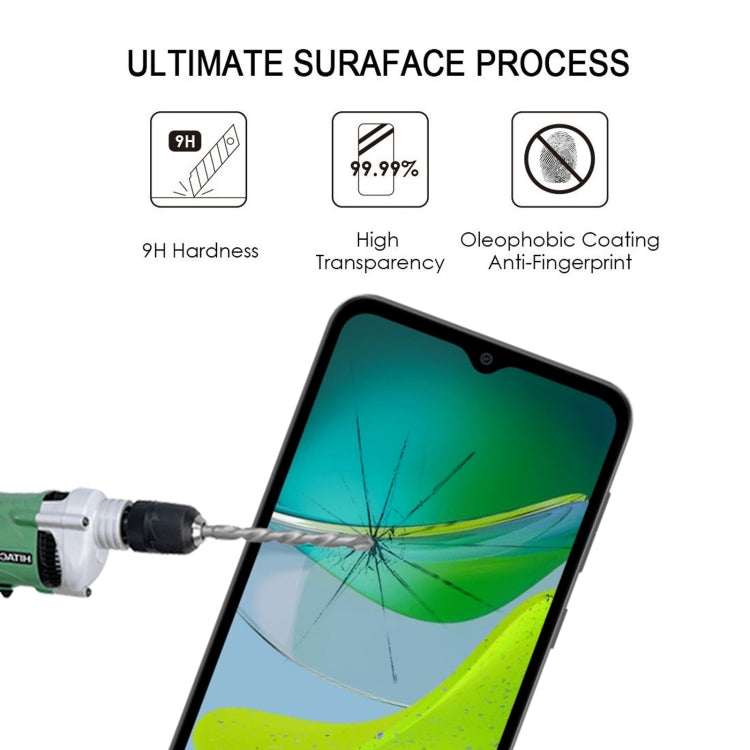 For Motorola Moto E13 Full Glue Full Cover Screen Protector Tempered Glass Film - Motorola Tempered Glass by PMC Jewellery | Online Shopping South Africa | PMC Jewellery