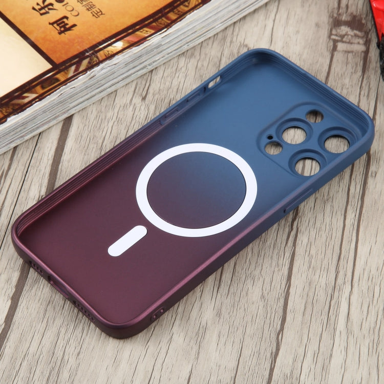 For iPhone 12 Pro Liquid TPU Silicone Gradient MagSafe Phone Case(Blue Purple) - free shipping - PMC TechLife - Order now!