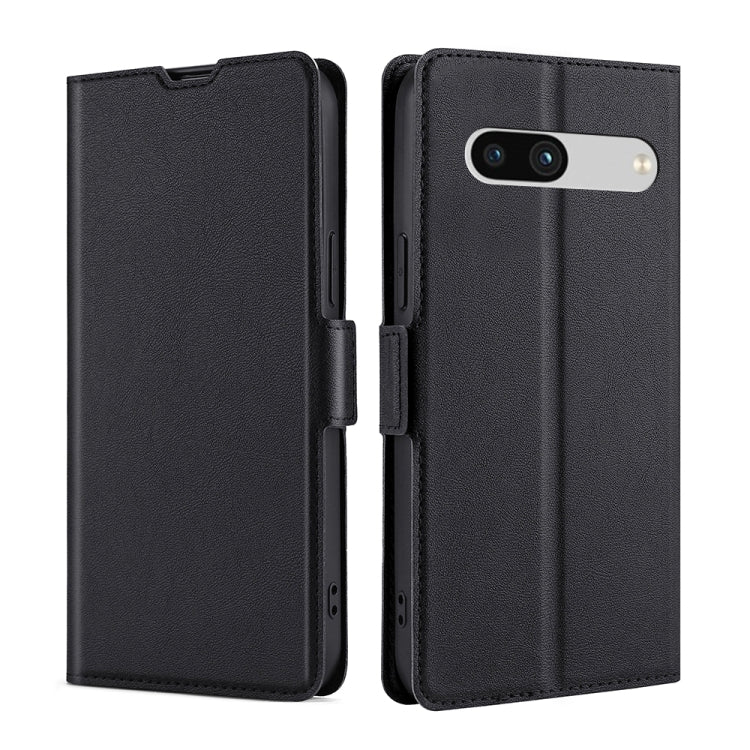 For Google Pixel 7a Ultra-thin Voltage Side Buckle Leather Phone Case(Black) - Google Cases by PMC Jewellery | Online Shopping South Africa | PMC Jewellery