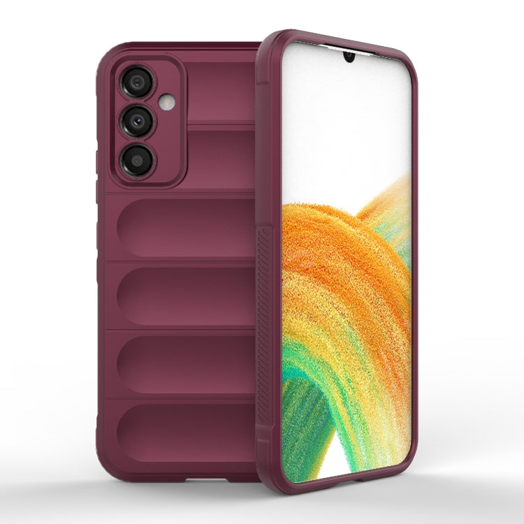 For Samsung Galaxy A34 5G Magic Shield TPU + Flannel Phone Case(Wine Red) - free shipping - PMC TechLife - Order now!