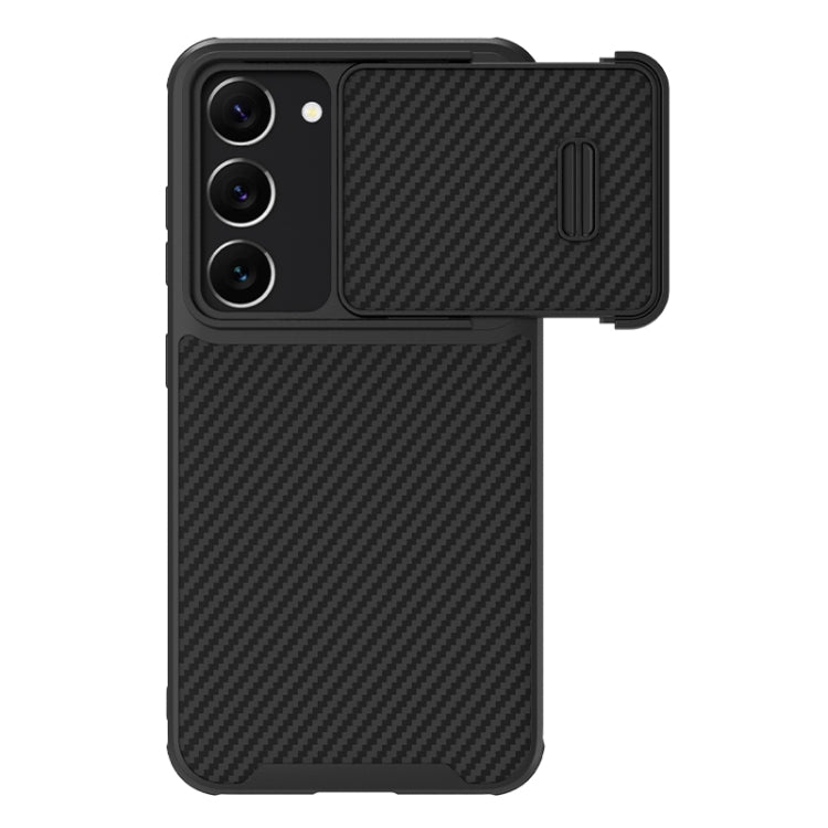 For Samsung Galaxy S23+ 5G NILLKIN Synthetic Fiber Camshield Phone Case(Black) - Galaxy S23+ 5G Cases by NILLKIN | Online Shopping South Africa | PMC Jewellery | Buy Now Pay Later Mobicred