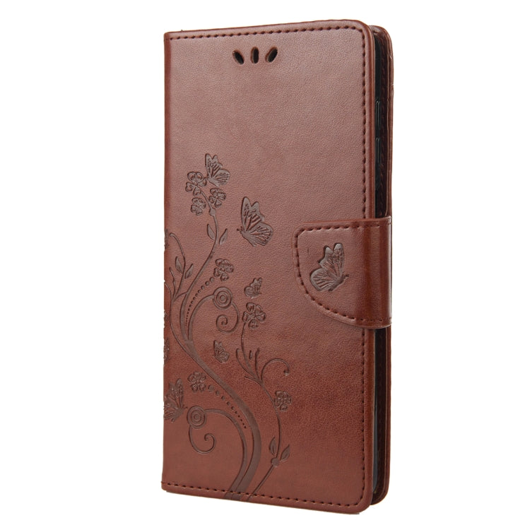 For Google Pixel 7a Butterfly Flower Pattern Flip Leather Phone Case(Brown) - free shipping - PMC TechLife - Order now!