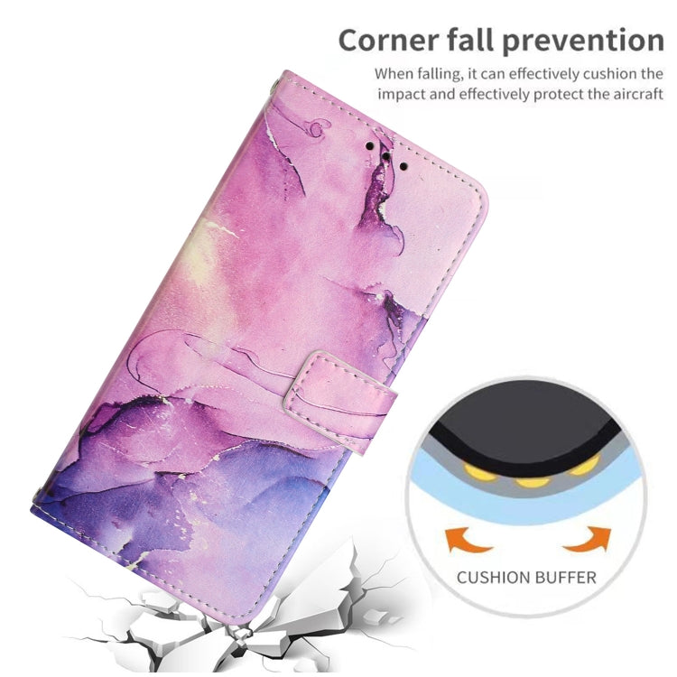 For Xiaomi 13 Crossbody Painted Marble Pattern Leather Phone Case(Purple) - free shipping - PMC TechLife - Order now!