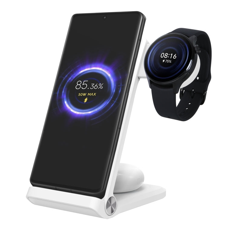 NILLKIN 3 in 1 Wireless Charger with Xiaomi S1 Pro Watch Charger, Plug Type:EU Plug(White) - Wireless Charger by NILLKIN | Online Shopping South Africa | PMC Jewellery