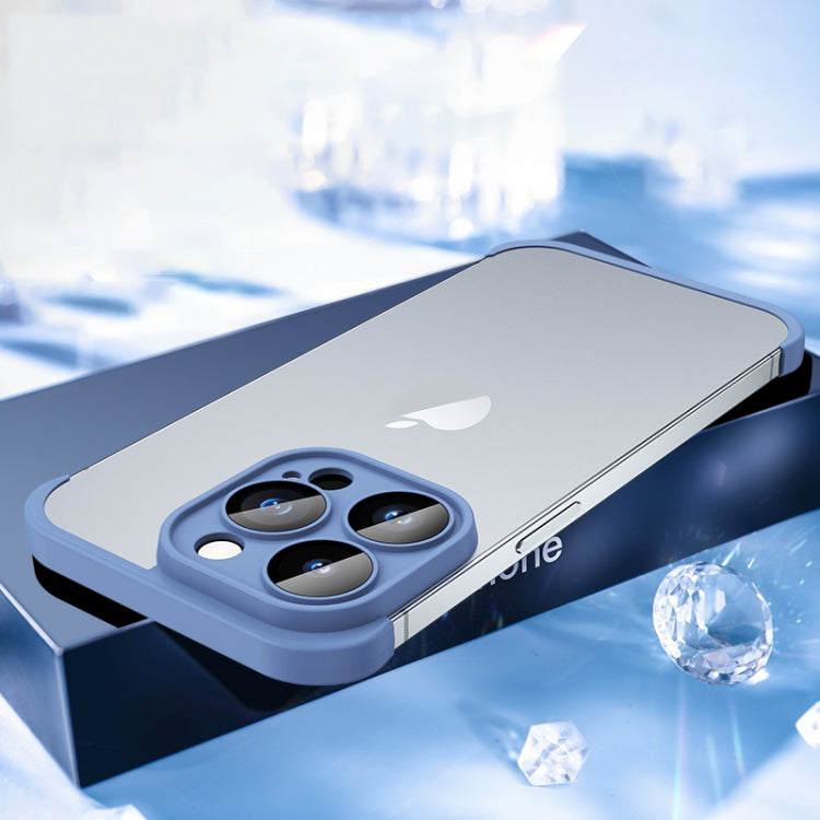 For iPhone 14 Pro Four Corners + Camera TPU Phone Protective Frame(Blue) - iPhone 14 Pro Cases by PMC TechLife | Online Shopping South Africa | PMC TechLife
