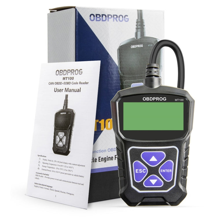 Obdprog MT100 OBD2 Scanner Car Engine Tester Car Diagnostic Tool - free shipping - PMC TechLife - Order now!