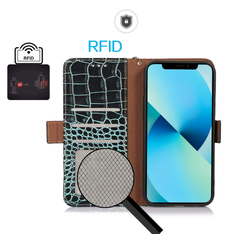 For Xiaomi Redmi 12C / 11A Crocodile Top Layer Cowhide Leather Phone Case(Green) - free shipping - PMC TechLife - Order now!