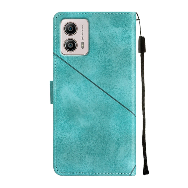 For Motorola Moto G53 5G Skin-feel Embossed Leather Phone Case(Green) - Motorola Cases by PMC Jewellery | Online Shopping South Africa | PMC Jewellery