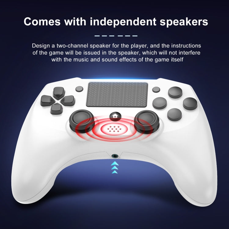 398 Bluetooth 5.0 Wireless Game Controller for PS4 / PC / Android(White) - Gamepads by PMC Jewellery | Online Shopping South Africa | PMC Jewellery