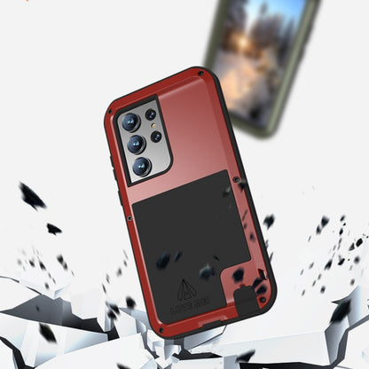 For Samsung Galaxy S23 Ultra 5G LOVE MEI Metal Shockproof Life Waterproof Dustproof Phone Case(Red) - Galaxy S23 Ultra 5G Cases by LOVE MEI | Online Shopping South Africa | PMC Jewellery | Buy Now Pay Later Mobicred