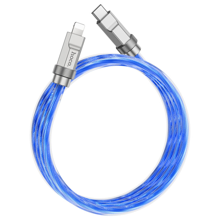 hoco U113 PD 20W USB-C/Type-C to 8 Pin Silicone Data Cable, Length: 1m(Blue) - 2 in 1 Cable by hoco | Online Shopping South Africa | PMC Jewellery