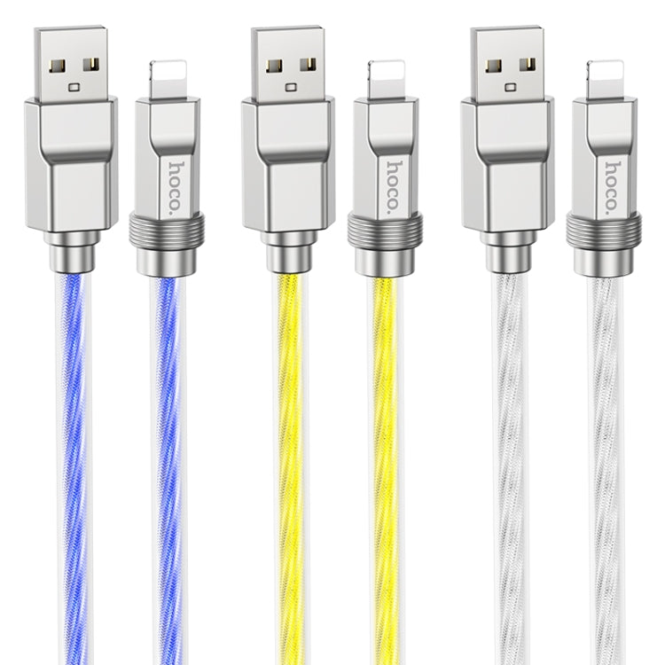 hoco U113 2.4A USB to 8 Pin Silicone Data Cable, Length: 1m(Gold) - Normal Style Cable by hoco | Online Shopping South Africa | PMC Jewellery