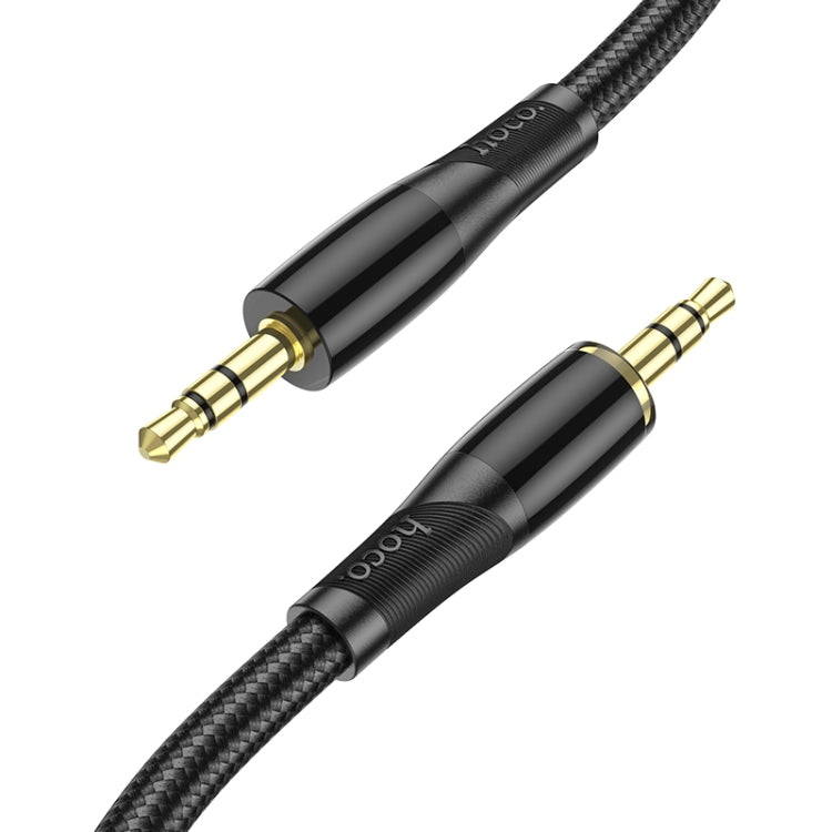 hoco UPA25 AUX Transparent Exploration Version 3.5mm Male to Male Audio Cable, Length: 1m(Black) - Video & Audio Cable by hoco | Online Shopping South Africa | PMC Jewellery