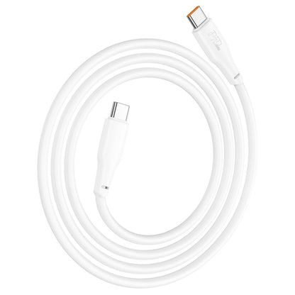 hoco X93 100W USB-C/Type-C to USB-C/Type-C Fast Charge Data Cable, Length:1m(White) - USB-C & Type-C Cable by hoco | Online Shopping South Africa | PMC Jewellery