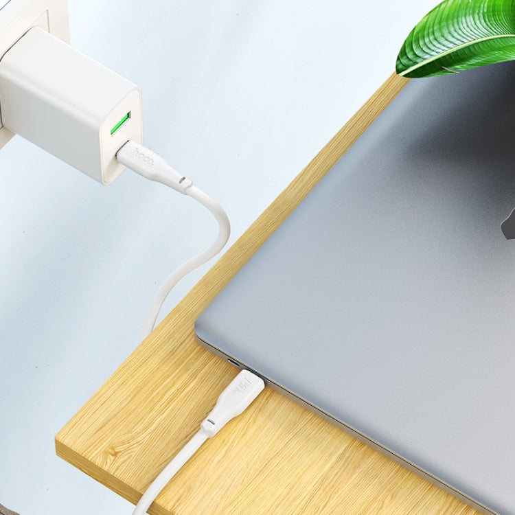 hoco X93 240W USB-C/Type-C to USB-C/Type-C Fast Charge Data Cable, Length:1m(White) - USB-C & Type-C Cable by hoco | Online Shopping South Africa | PMC Jewellery