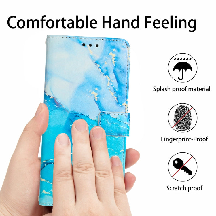 For Motorola Moto G73 Painted Marble Pattern Leather Phone Case(Blue Green) - free shipping - PMC TechLife - Order now!