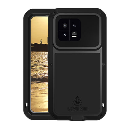 For Xiaomi 13 LOVE MEI Metal Shockproof Life Waterproof Dustproof Phone Case(Black) - 13 Cases by LOVE MEI | Online Shopping South Africa | PMC Jewellery