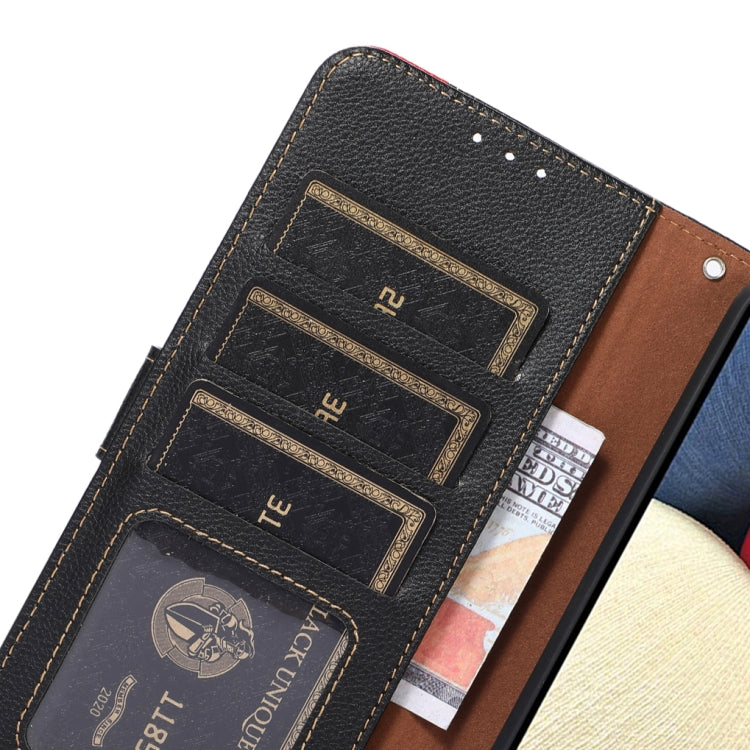 For Xiaomi Redmi Note 12 4G Global KHAZNEH Litchi Texture Leather RFID Phone Case(Black) - free shipping - PMC TechLife - Order now!