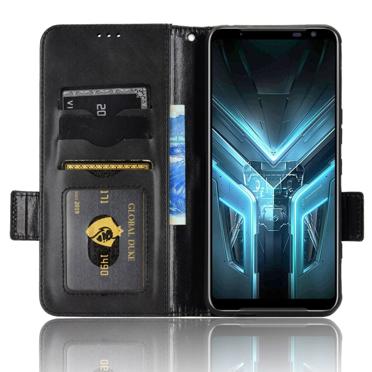 For Asus ROG Phone 3 Strix / 3 ZS661KL Symmetrical Triangle Leather Phone Case(Black) - ASUS Cases by PMC TechLife | Online Shopping South Africa | PMC TechLife | Buy Now Pay Later Mobicred
