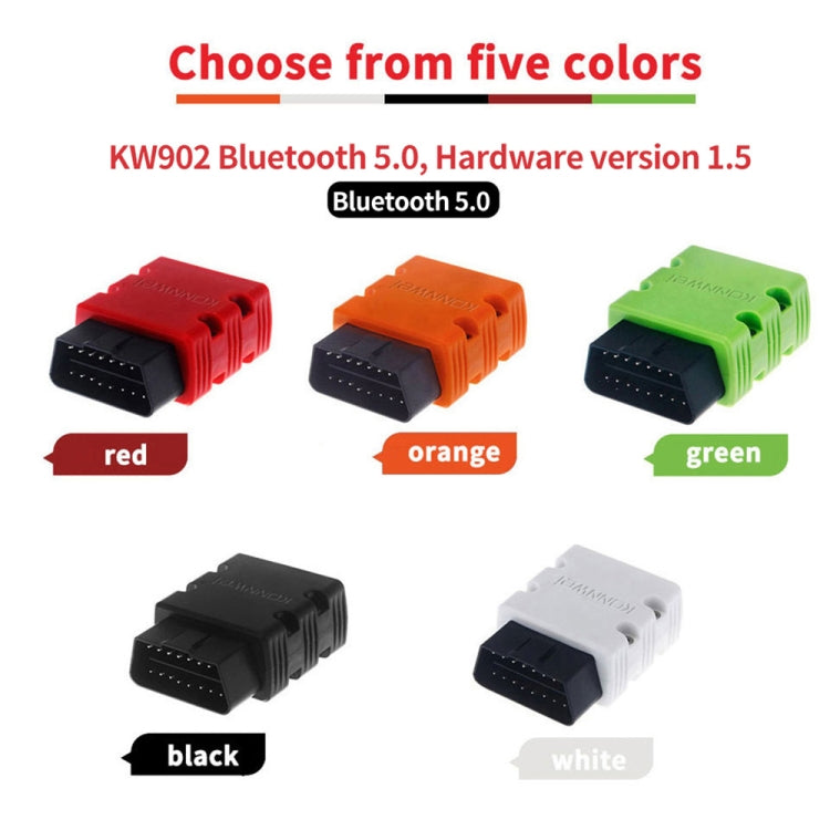 KONNWEI KW902 Bluetooth 5.0 OBD2 Car Fault Diagnostic Scan Tools Support IOS / Android(Black) - Code Readers & Scan Tools by KONNWEI | Online Shopping South Africa | PMC Jewellery | Buy Now Pay Later Mobicred