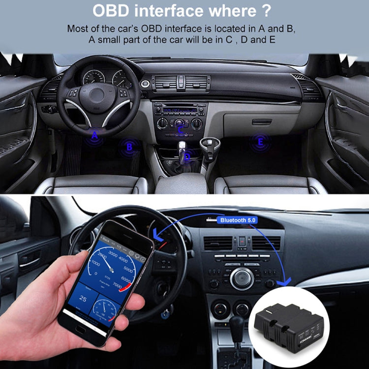 KONNWEI KW902 Bluetooth 5.0 OBD2 Car Fault Diagnostic Scan Tools Support IOS / Android(Black) - Code Readers & Scan Tools by KONNWEI | Online Shopping South Africa | PMC Jewellery | Buy Now Pay Later Mobicred