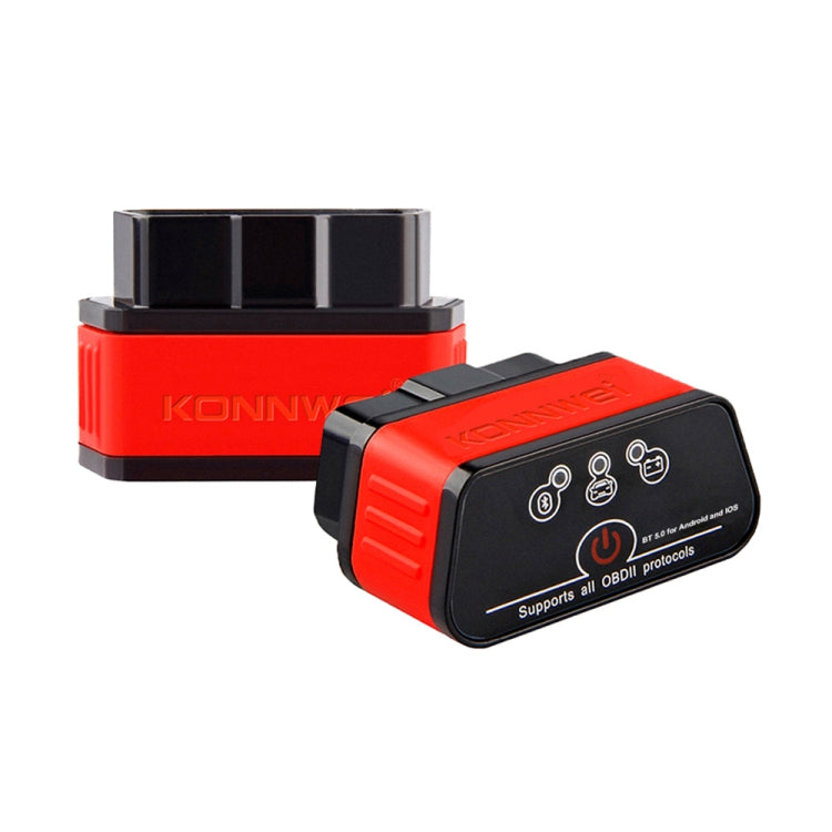 KONNWEI KW903 Bluetooth 5.0 OBD2 Car Fault Diagnostic Scan Tools Support IOS / Android(Black Red) - Code Readers & Scan Tools by KONNWEI | Online Shopping South Africa | PMC Jewellery | Buy Now Pay Later Mobicred