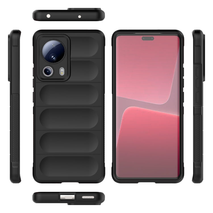 For Xiaomi 13 Lite Magic Shield TPU + Flannel Phone Case(Black) - 13 Lite Cases by PMC Jewellery | Online Shopping South Africa | PMC Jewellery