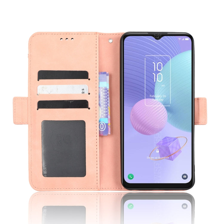 For TCL 408 Skin Feel Calf Texture Card Slots Leather Phone Case(Pink) - More Brand by PMC Jewellery | Online Shopping South Africa | PMC Jewellery